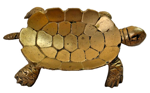Vintage brass sea turtle - brass,