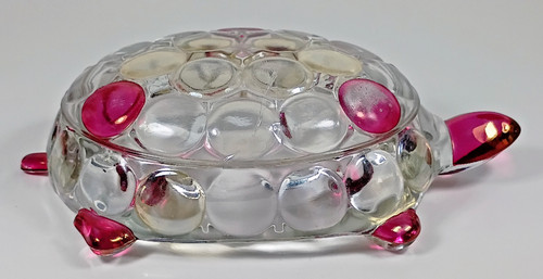 Glass lidded turtle candy - turtle,